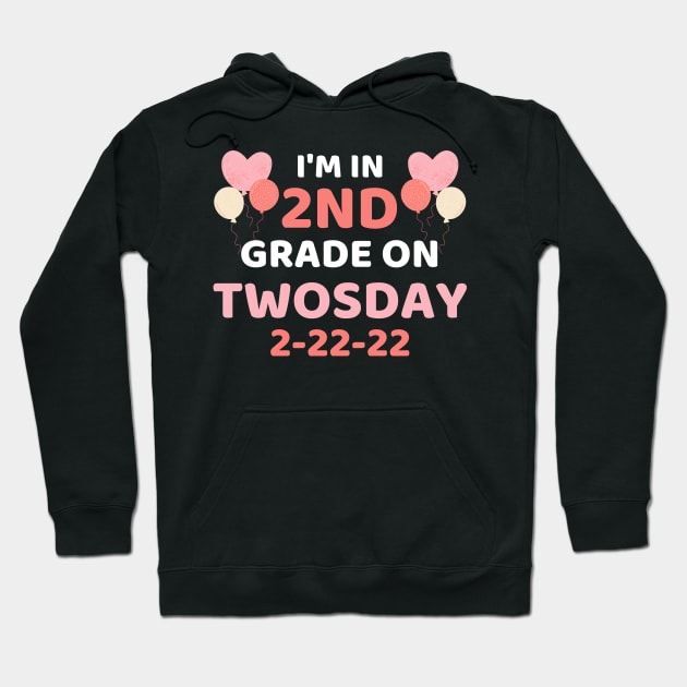 Funny It's My 2nd Grade On Twosday, Cute 2nd Twosday Grade, Numerology 2nd Grade Pop Design Gift Hoodie by WassilArt